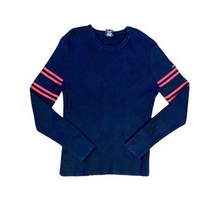 Polo Jeans Co. Sweater // Navy with Red Stripe // XL